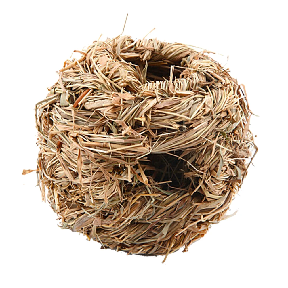 Домашнее животное из тканой травы соломы Маленький Кролик Хомяк Клетка-Гнездо Дом жевательная игрушка ежик кровать
