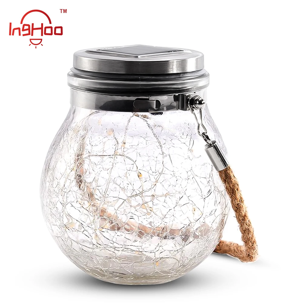 

Inghoo LED Solar Glass Jar Lid Light Fairy String Lights Yard Garden Hanging Decor
