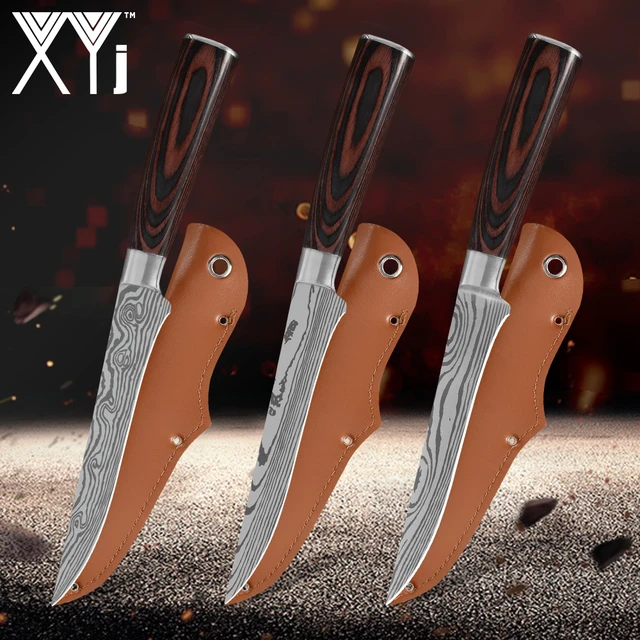 XYJ 3pcs/set Leather Knife Sheath For 6 7 8 Inch Fish Filleting