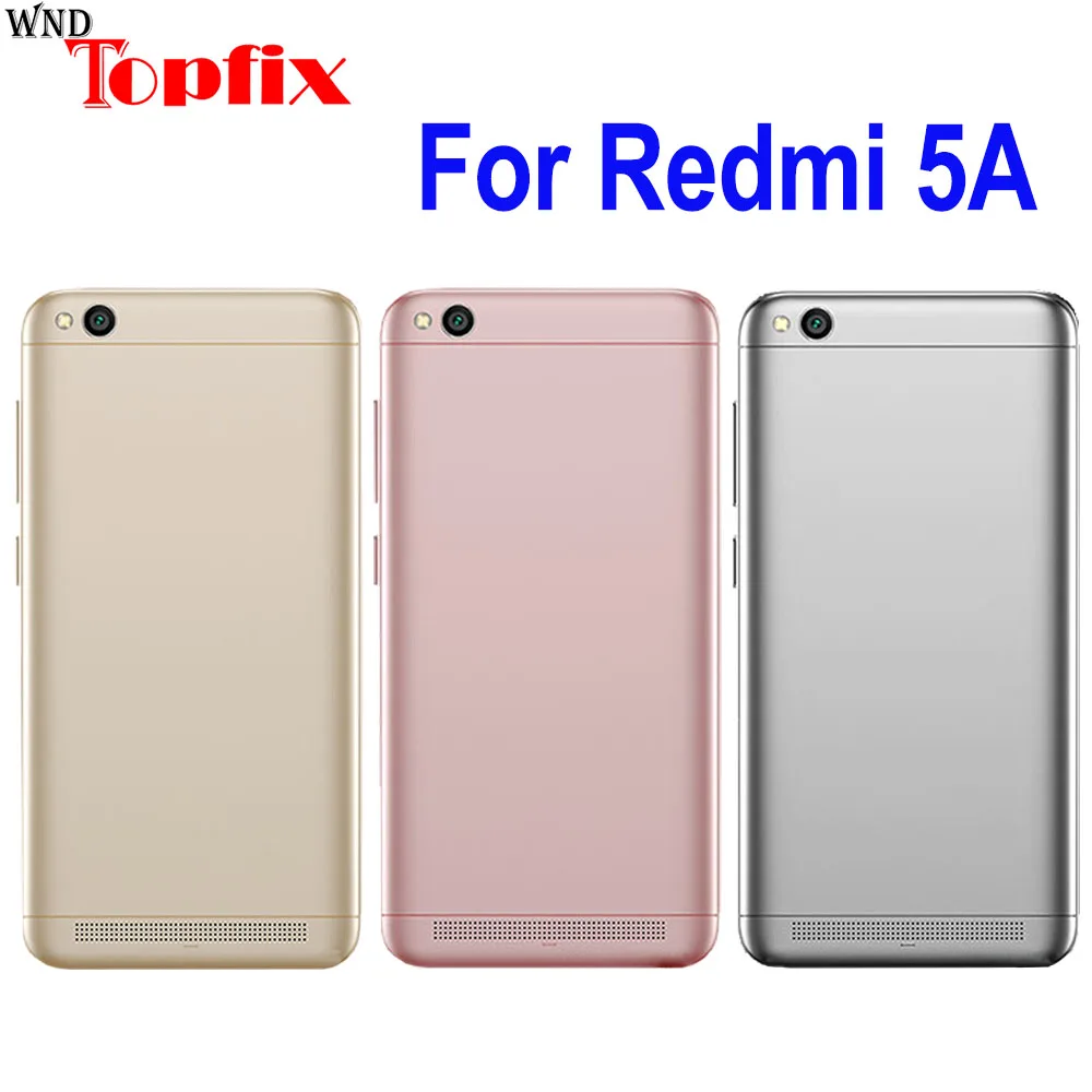 

New For Xiaomi Redmi 5A Battery Back Cover Rear Door Housing + Side Key + Camera Glass Lens Replacement Repair Parts