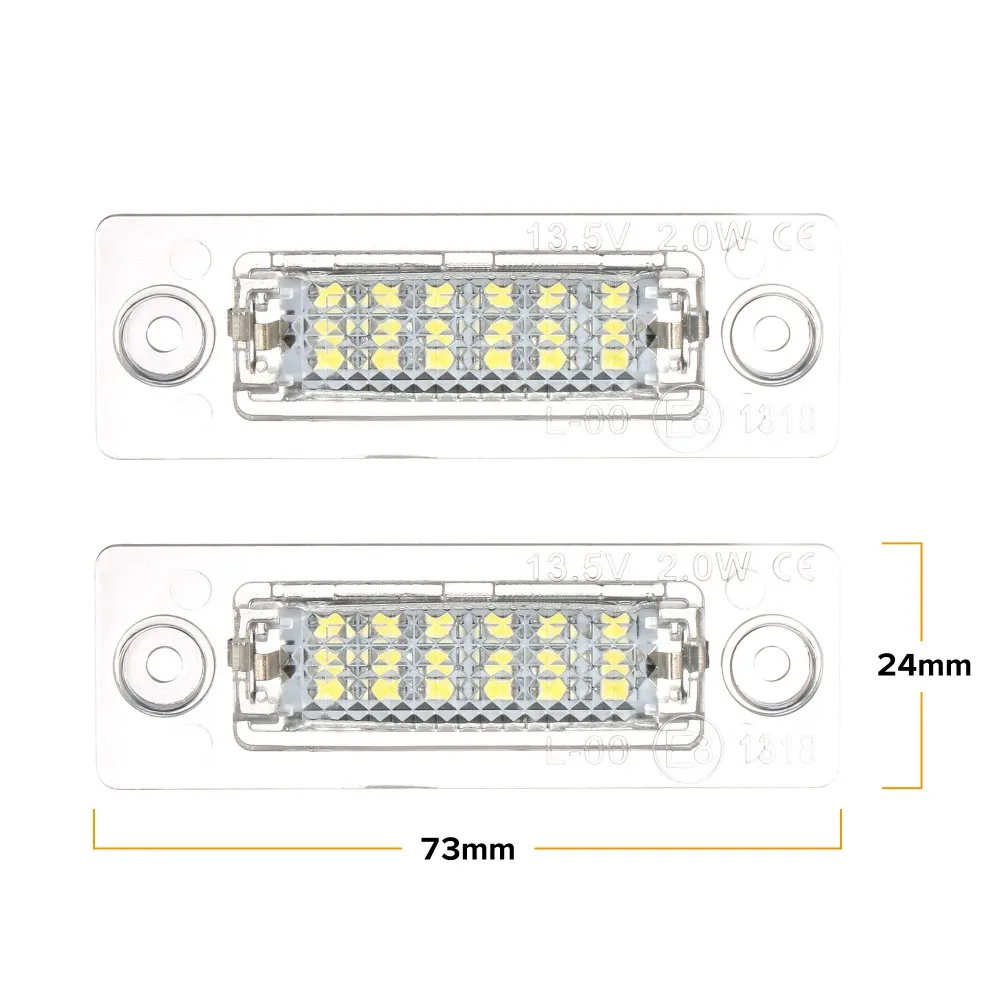 2шт 18SMD задний светодиодный фонарь номерного знака для VW Touran Passat B6 5D Jetta Candy SKODA Superb 1 3U B5