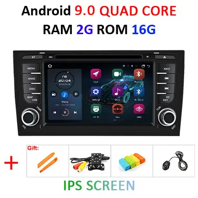 DSP Android 9,0 64G 2 DIN Автомобильный dvd-плеер для AUDI A6 RS6 1997-2004 S6 1997 gps радио Мультимедиа Стерео навигация ips экран ПК - Цвет: 9.0 2G 16G IPS