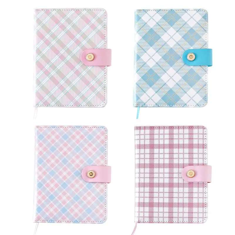 

Creative Stationery Plaid Mini Portable Notebook Leather Cover Student Notebook Kids Gift School Supplies