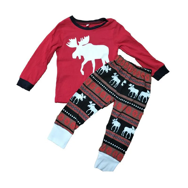 Рождественские пижамы для всей семьи хлопковые новые рождественские пижамы Детская одежда для сна одежда для семьи navidad familia Рождественский пижамный комплект