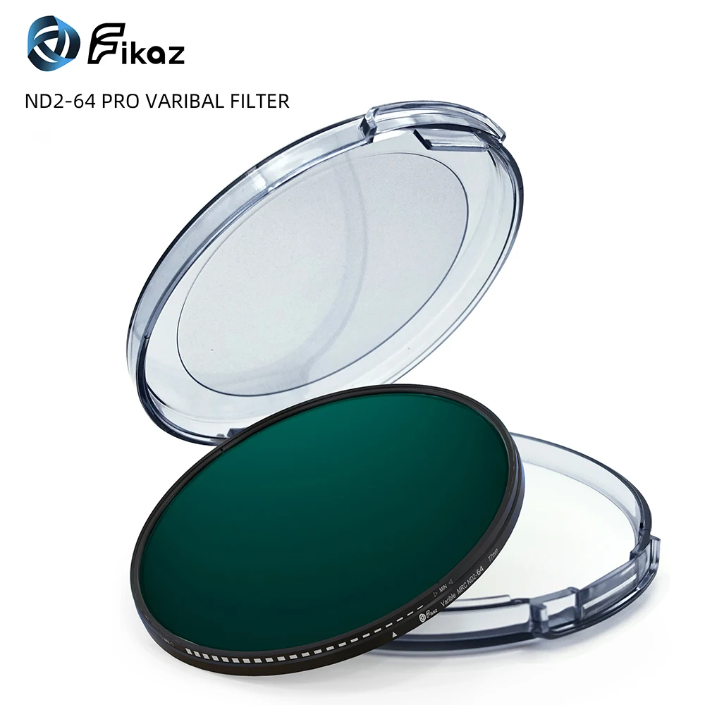 Fikaz ND2-64 Fader Variable ND Filter NO X Spot 67mm 72mm 77mm 82mm Neutral Density Lens Filter For Canon Nikon Sony Camera