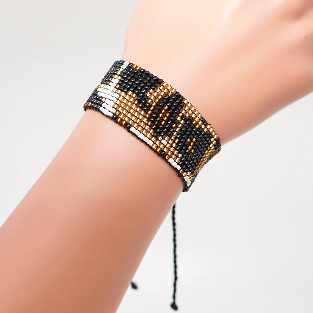 Shinus Pulseras Mujer Moda MIYUKI женский браслет мужские ювелирные изделия леопардовые браслеты Bileklik ручной работы бусы ткацкий станок Femme