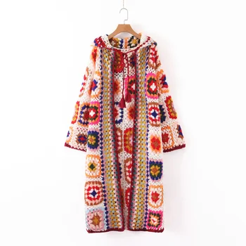 

women floral knitting sweater cardigan 2019 fashion ladies new colorful female autumn highstreet personalized chic long outwear
