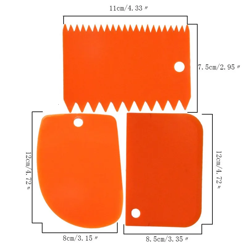 Cream Pcs/set 3 Cake Spatula Dough Scraper DIY Cake Cream Scraper Set Irregular Edge Scraper Butter Knife Baking Tools