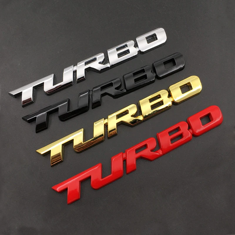 

Car Stickers and Decals Metal 3D TURBO Emblem Auto Styling Accessories for ford focus 2 BMW Opel Astra h Volkswagen Golf 4 5