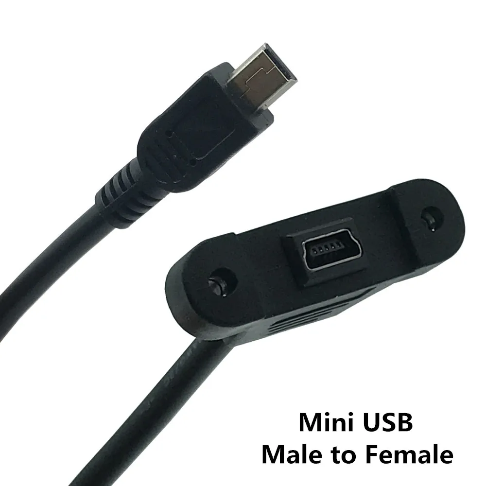 Удлинительный кабель-переходник Mini USB 5-контактный штекер-гнездо с винтами 0 3 м 5 |