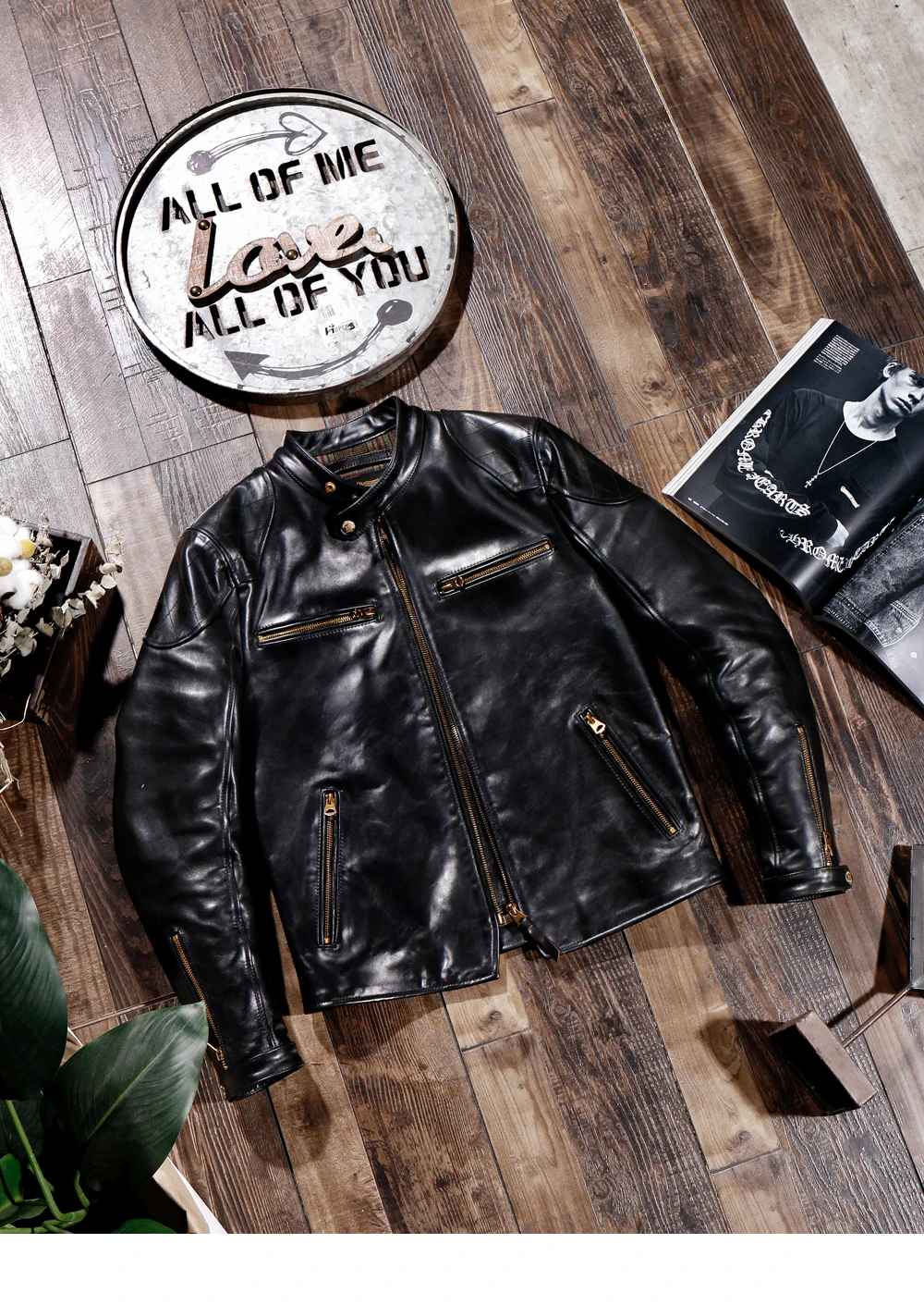 YR!Free shipping.New style.quality hard thick Horsehide jacket.mens classic motor biker leather coat.cool Luxury slim classic sheepskin coats