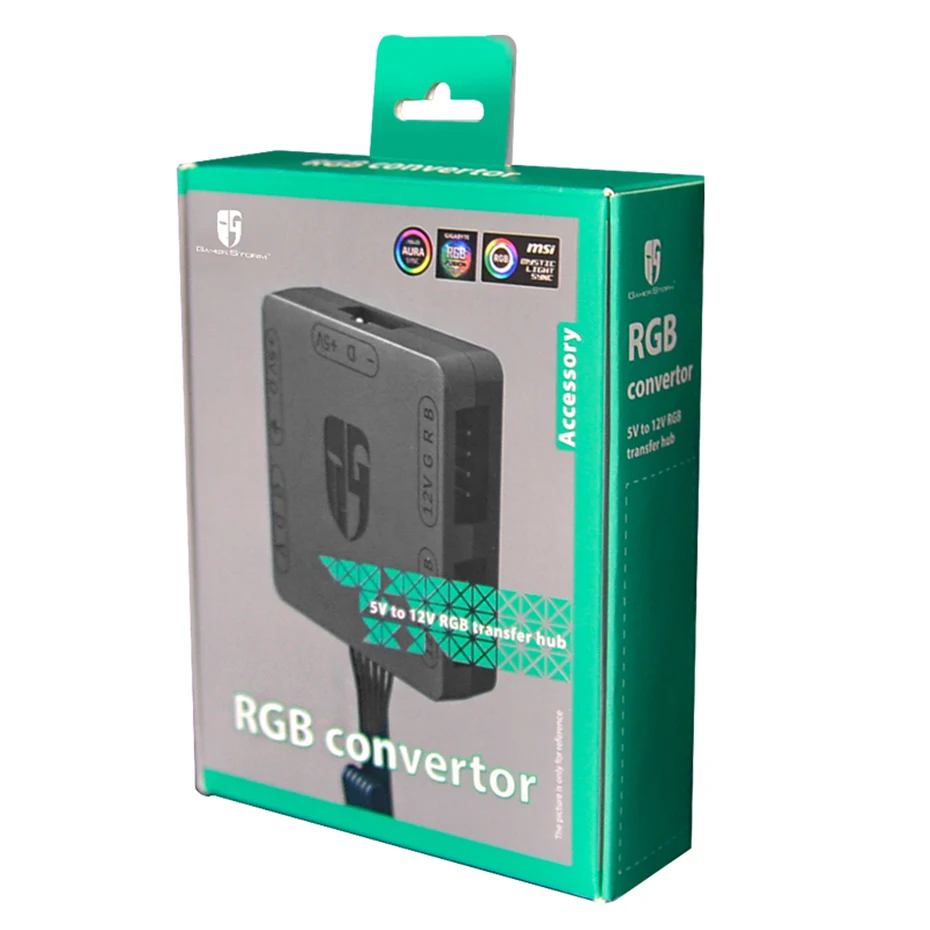 DEEPCOOL RGB Convertor 5V to 12V RGB Transfer Hub SATA interface Magnet installation For RGB 3PIN M/B ASUS Gigabyte and MSI