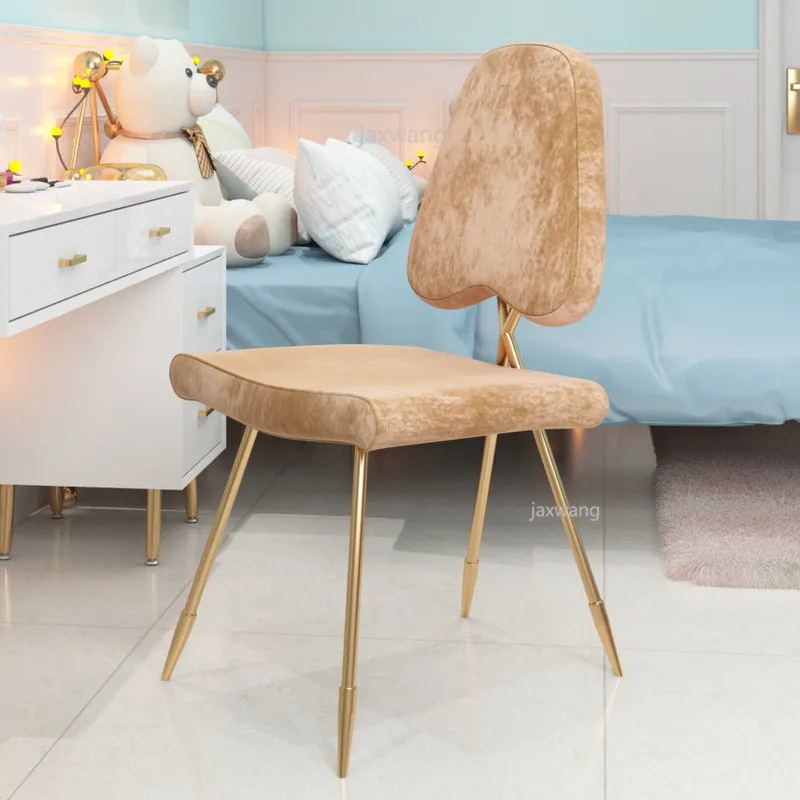 

Nordic Ins Makeup Chair Bedroom Back Chairs Simple Dining Chair Customized Living Room Chair Arrow Sofa Furniture