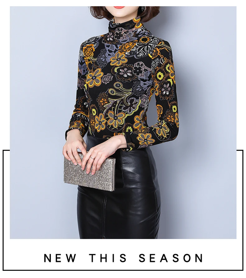 2021 Women Elegant Floral Shirt Spring Long Sleeve Fashion Fleece Blouses Streetwear Casual Shirts Plus Size Tops Blusas 3XL