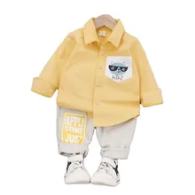 Vêtements de printemps et d'automne pour bébés garçons et filles, chemise et pantalon de dessin animé, Costume en coton pour tout petits, survêtement décontracté pour enfants, pièces/ensembles 