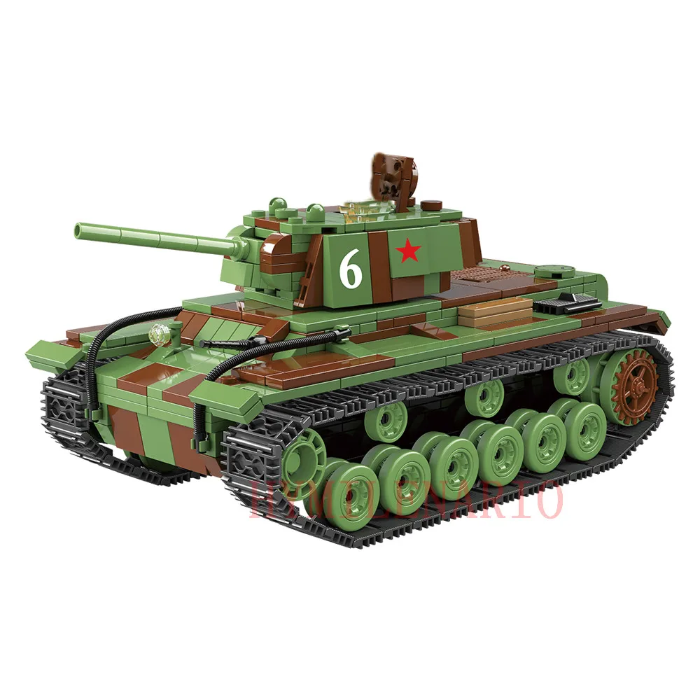 Мировая война 2 WW2 солдат бронированный автомобиль KV-1 тяжелый танк военный спецназ армии строительные блоки кирпичи игрушки подарок