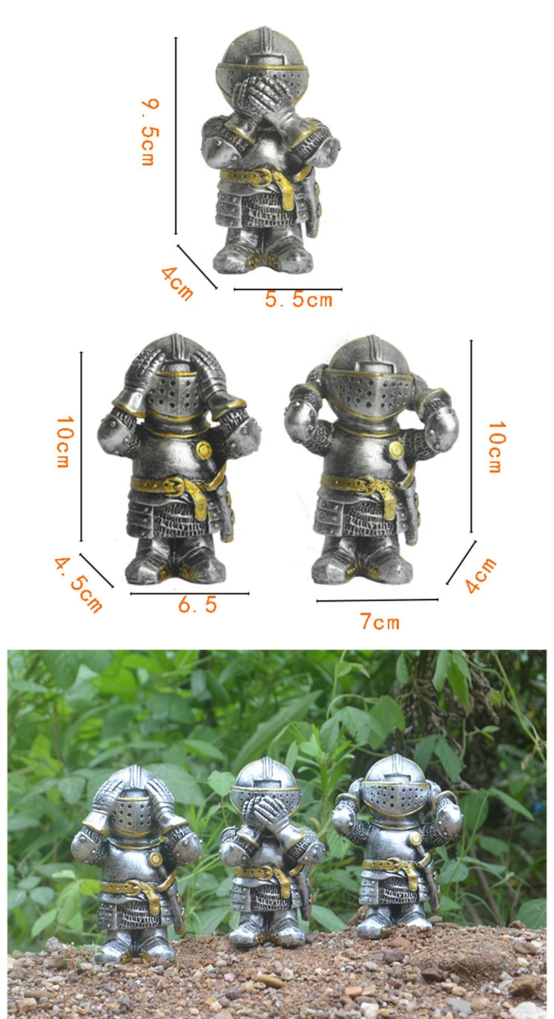 Figura de Ação Escritório em Casa Bonito Armadura Guerreiro Brinquedos Resina Mini Faça Você Mesmo Modelo Cinzeiro Speelgoed Desktop Decoração Arte Artesanato 1 Lâmpada 3D Anime Figura/Ornamentos Figura