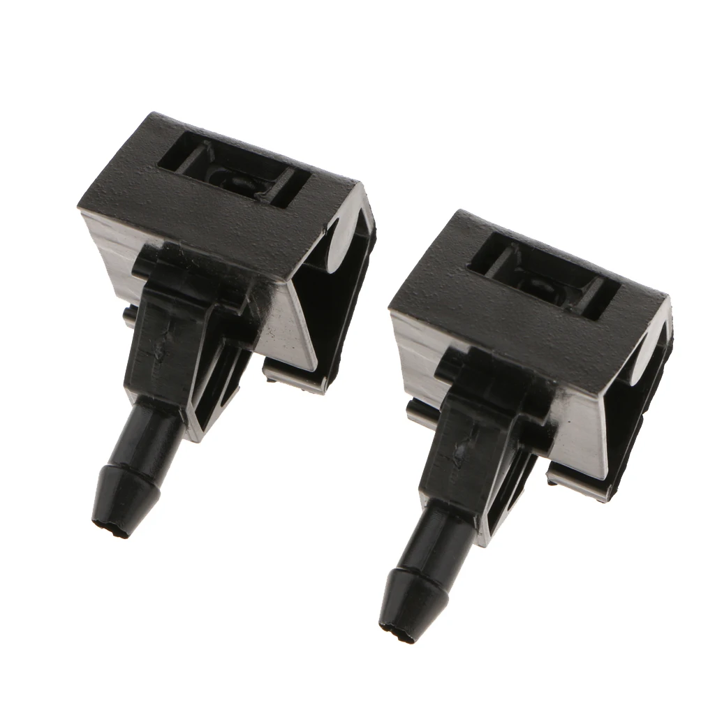 2Pcs Windshield Glass Water Spray Nozzle Jet For Nissan Qashqai I MK1 06-14