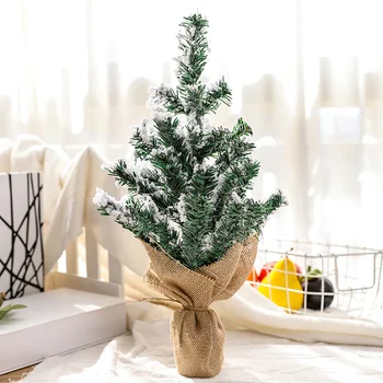 

Snowflake Mini Christmas Tree Christmas Desktop Potted Closet Store Decorations Christmas Gifts Ornaments for Home