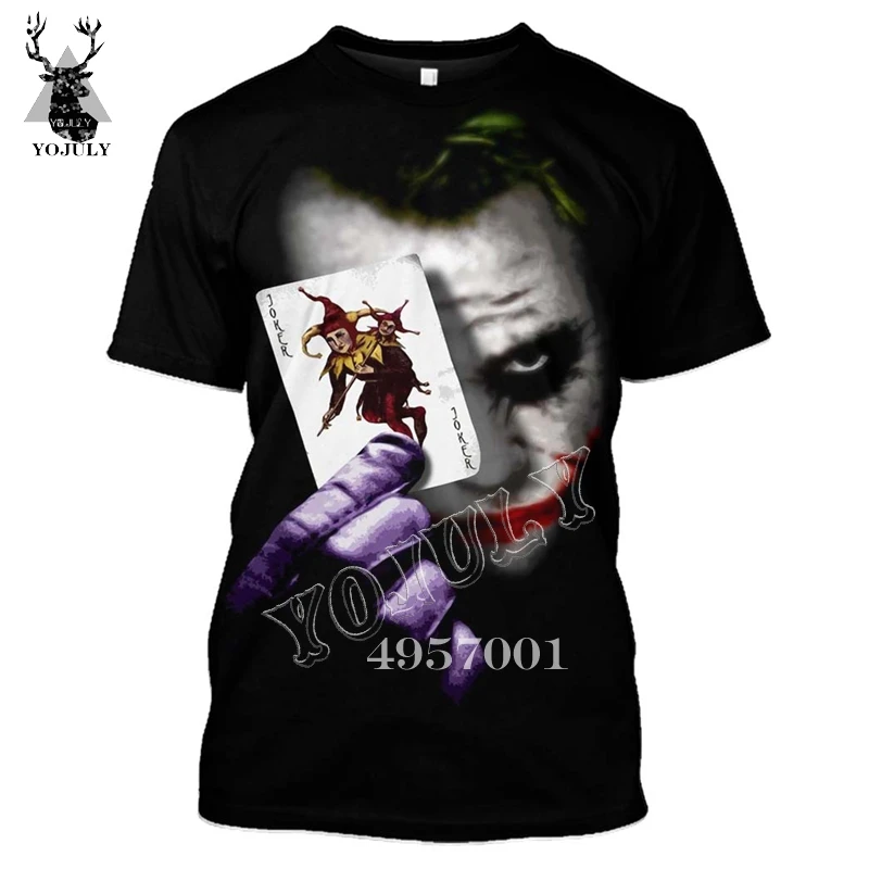 

YOJULY Unisex Vest/Sweatshirt/zip hoodie Child Baby Casual t shirts Playing cards Ha Ha Clown Joker Funny 3D Print T-shirt Y432