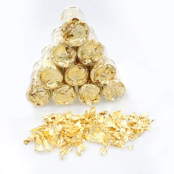 

10Pcs/set Edible Art Gold Leaf Cakes DIY Decorative Flakes Kitchen Foil Paper Nail Food Home Facial Mask Gilding Party Decor