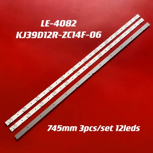Светодиодная лента для подсветки дневного света 303KJ390036 KM0390LDCF01 745 мм 12 ламп 3