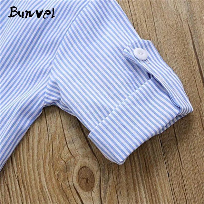 Bunvel/осенний Детский комплект, комплекты одежды для маленьких девочек одежда для маленьких девочек рубашка в полоску Топ+ юбка-пачка+ повязка на голову, комплекты одежды из 3 предметов