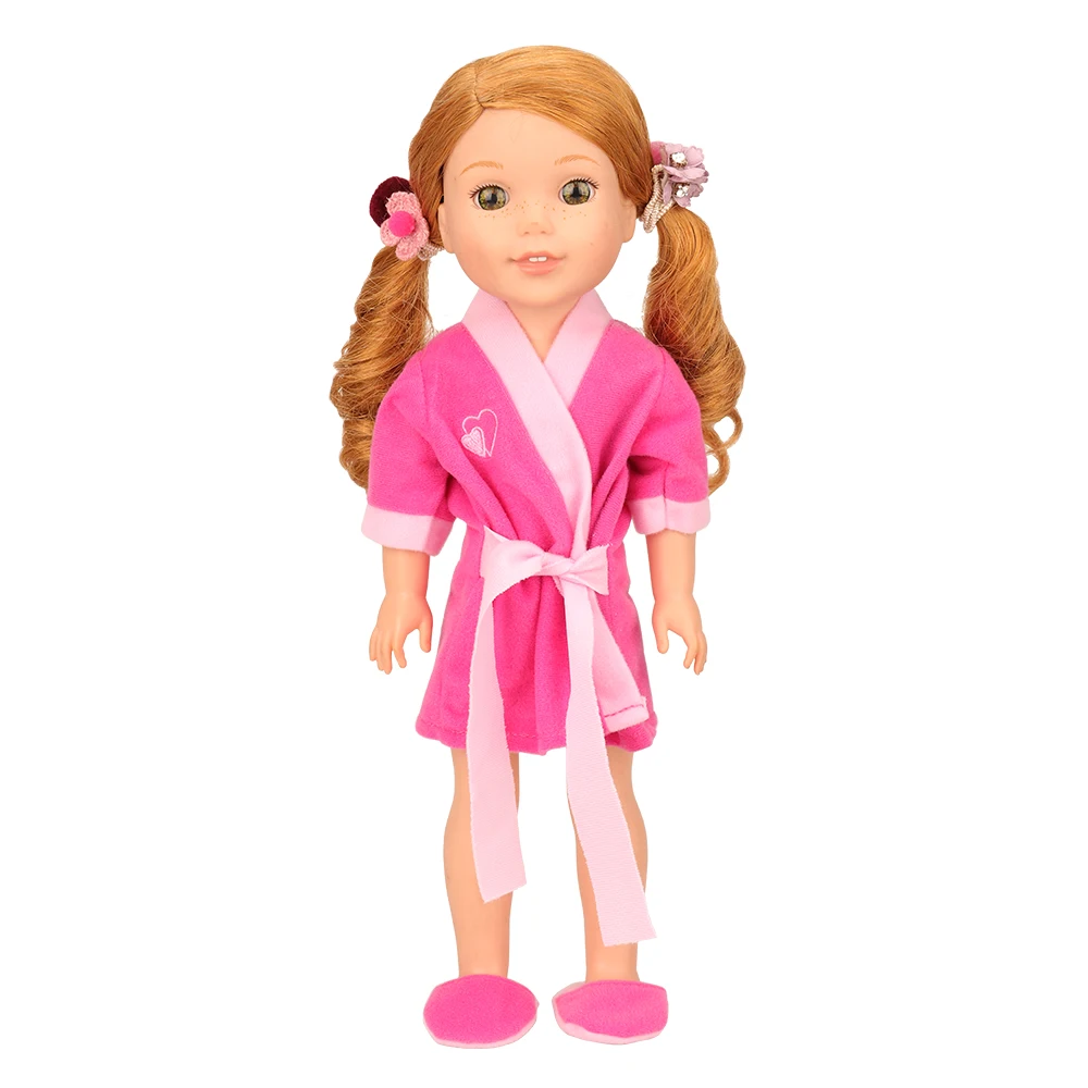 11 items/set Doll Accessory 43cm=7 clothes + 2 headdress + 2 Shoes Our generation doll clothes For 14.5 inch baby dolls Kids Toy