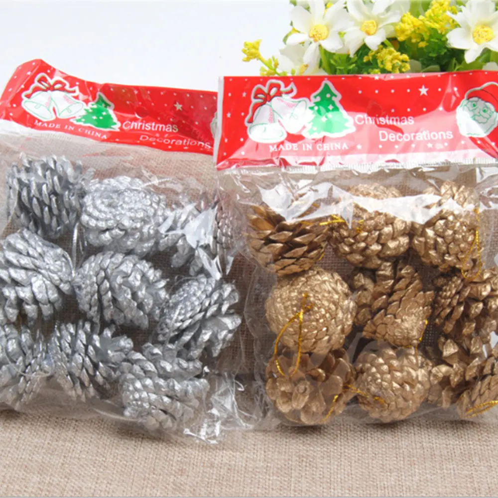 

9Pcs Christmas Tree Pine Cones Pinecone Hanging Decoration Home Ornament