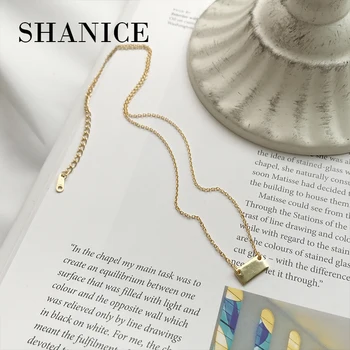 

SHANICE S925 Sterling Silver Chain Choker Necklace Little Square Chocker Necklaces For Women Collar Collier Ras Du Cou