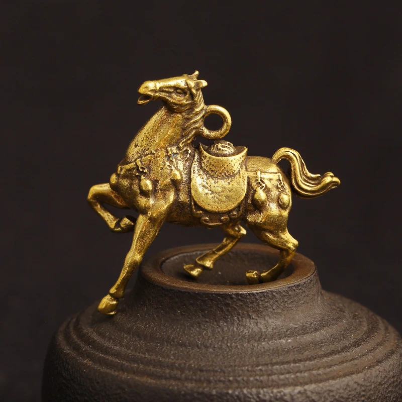 brass horse pendant keychain (5)
