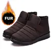 Men Winter Snow Boots Male Fur Ankle Boots Men Shoes Warm Plush Men Outdoor Work Shoes Unisex Waterproof Winter Boots Plus Size ► Photo 2/6