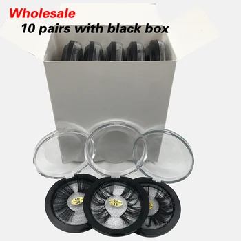 

10 Pairs / Lot 25mm Lashes Wholesale 3D Faux Mink Lashes Bulk Dramatic Long False Eyelashes Makeup Suppliers 25 mm Eye Lashes