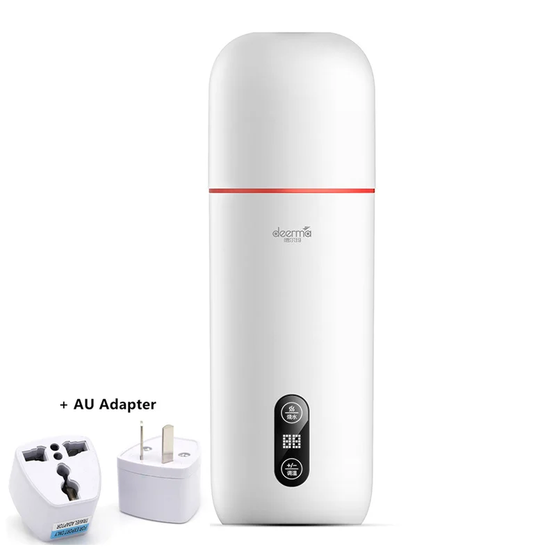 Add AU Adapter MI Mijia Deerma электрический чайник для воды 350 мл термос чашка портативная тушеная чашка температурный дисплей умный сенсорный контроль изоляционный горшок - Цвет: Add AU Adapter