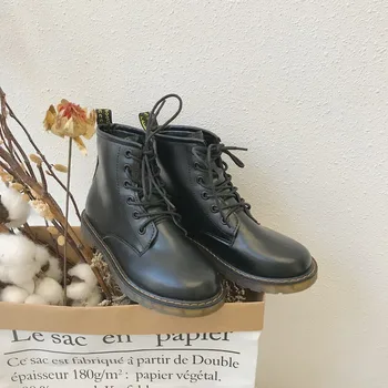 

Lady Martin Boots British Wind 2019 New Super Fire Women's Shoes Ankle Motorcycle Boots Increased Botas Mujer Chaussures Femme