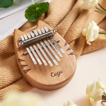 

8 Key Kalimba Mini Portable Thumb Piano Finger Percussion Keyboard Pocket Musical Instrument with Random Color Necklace