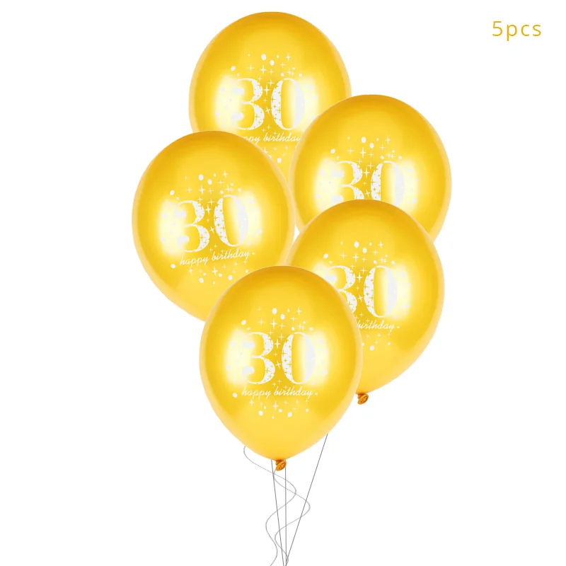 gold 30 balloons 30 годовщина украшения 30 знак латексный шар 30 лет воздушный шар Бумага салфетка под тарелку кружку для 30-летнего дня рождения - Цвет: gold 30 balloons