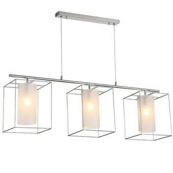 

HAIXIANG LED White Scrub Glass Chandelier Lamp Dining Room Restaurant Ceiling Hanging Light