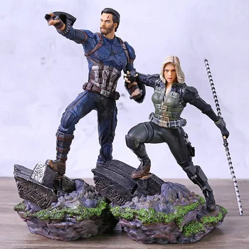 

Avengers Infinity War Black Widow / Captian America PVC Statue Figure Collection Model Toy