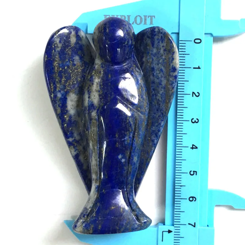 Высокое качество 3 дюймов Lapis Lazuli ангел с украшением в виде кристаллов для украшения интерьера дома украшение для Рождественский подарок или коллекция XYW