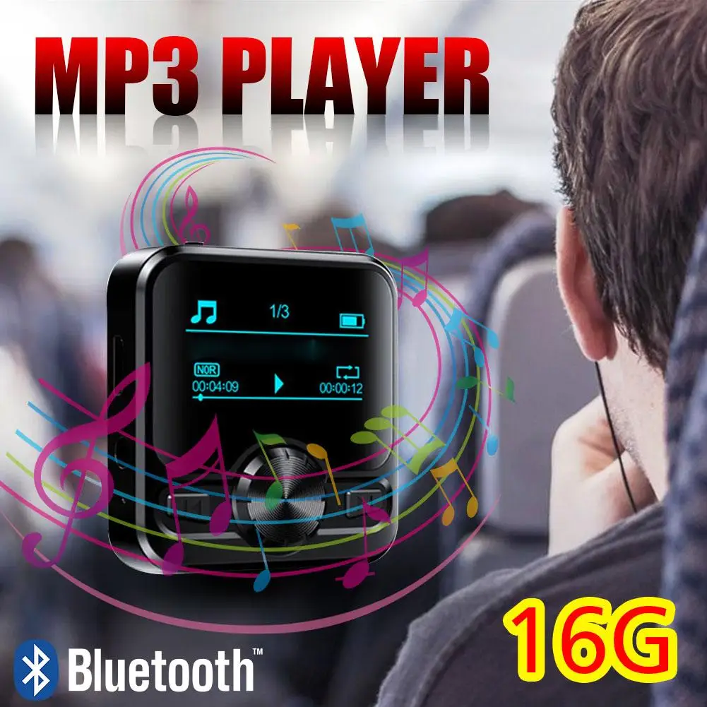 Новейший 1,2 дюймовый OLED цветной дисплей M9 HIFI Спортивный Bluetooth клип MP3 плеер Диктофон Hifi MP3