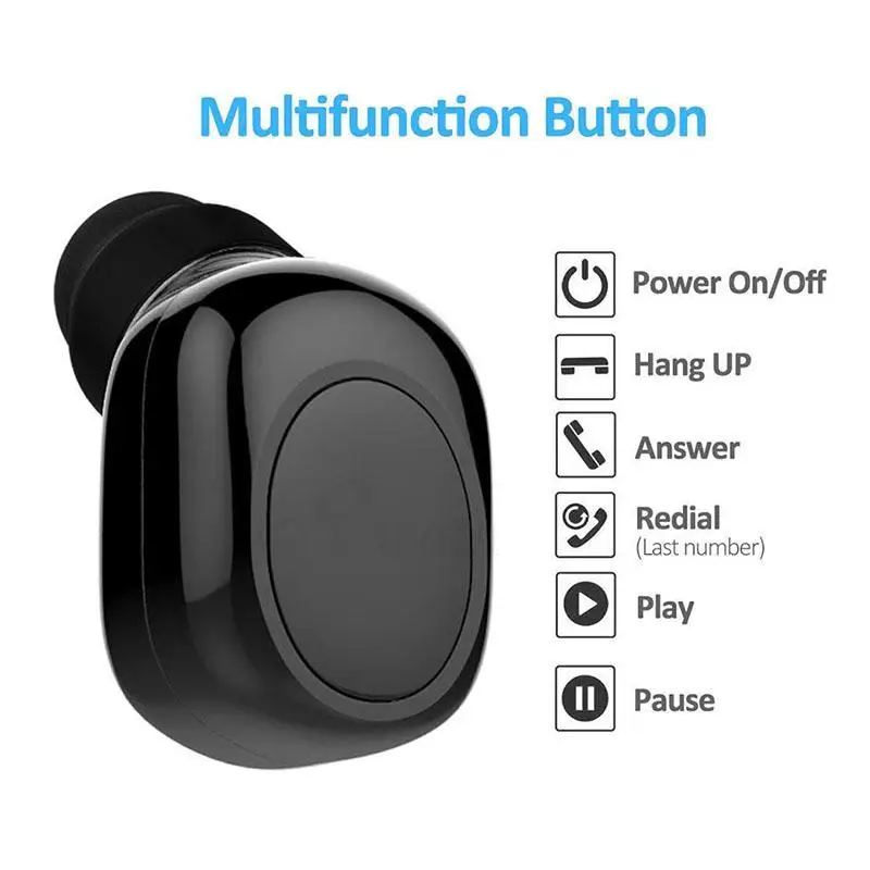 Mini Wireless Bluetooth Earphone Stereo in ear Headset Sports Running Earbuds Magnetic Earphones with Mic for iPhone Samsung