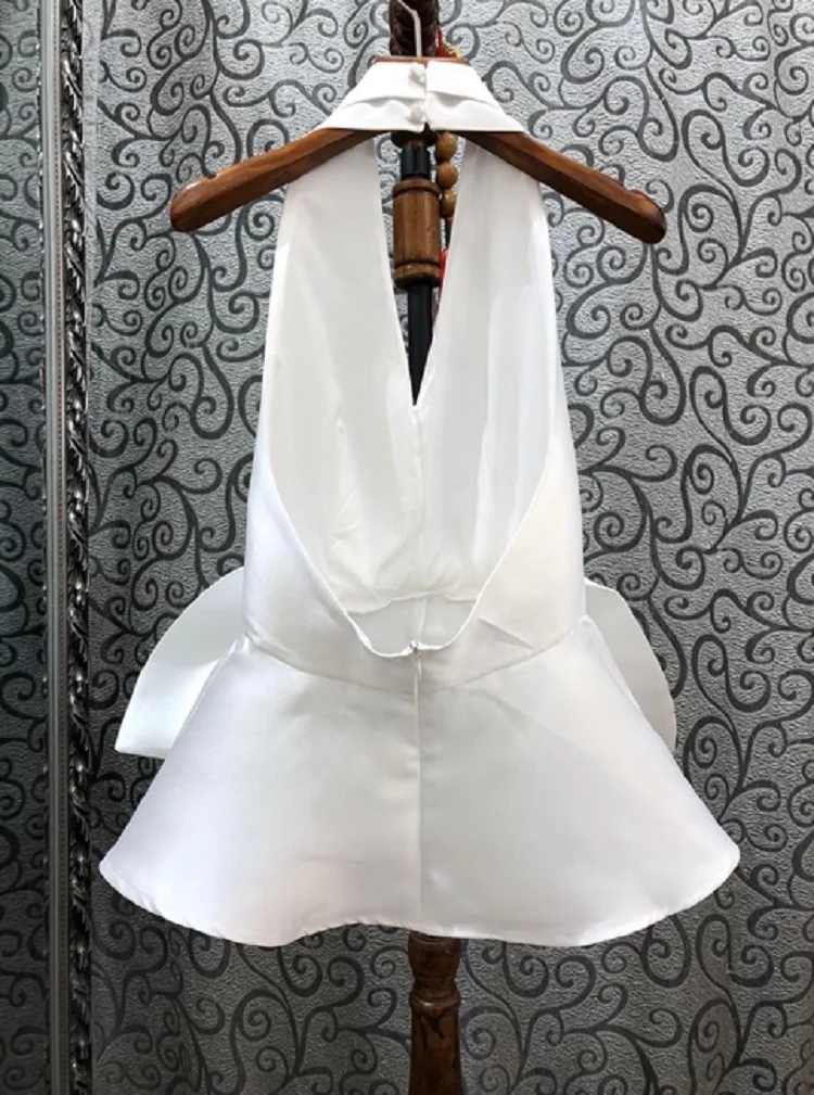 Elegant Big Bow Tie Blouses 2020 Summer Club Women