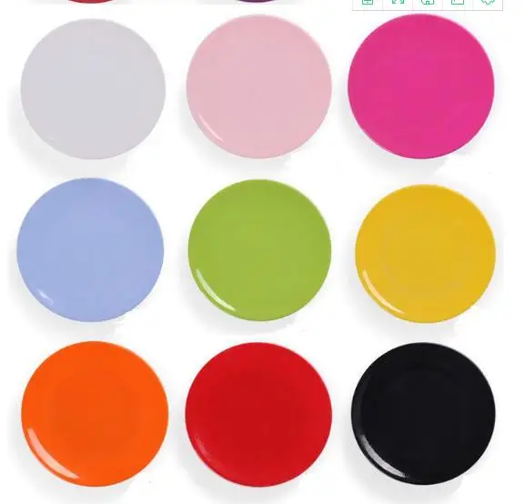 Japan Food Sushi Melamine Dish Rotary Sushi Plate Round Colorful Conveyor Belt Serving Plates