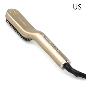 

Hair Straightener Brush Quick Beard Comb Straightening Multifunctional Heat Styling Tool