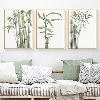 

Bamboo Zen Wall Poster Chinese Style Modern Canvas Botanical Print Painting Picture Home Room Decor