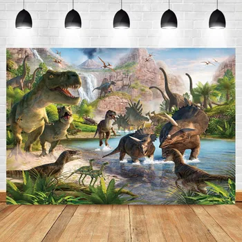 

Mehofoto Dinosaur Jurassic World Photography Backdrops Studio Shoots Birthday Safari Jungle Party Photography Backdrop