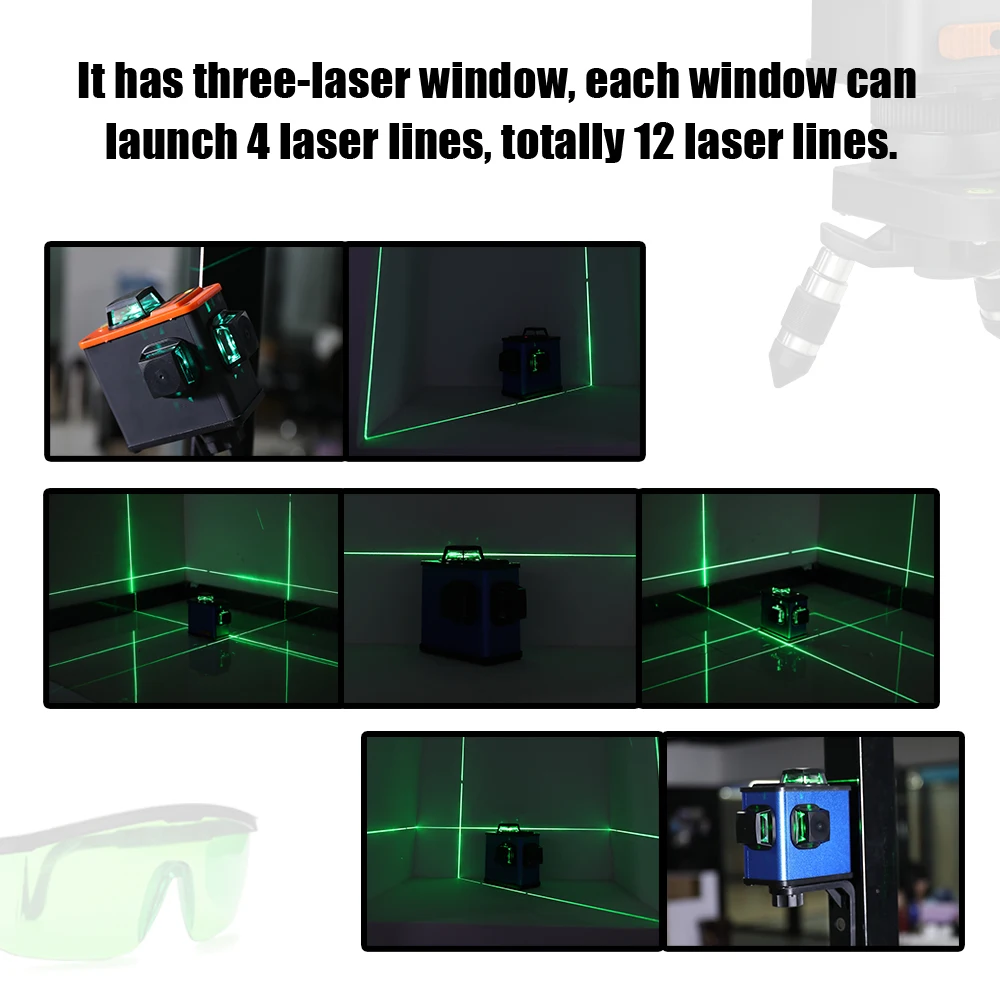 KKmoon профессиональный многофункциональный DIY 3D лазерный измеритель уровня проектор Высокая точность канистра комплект с 12 зелеными линиями
