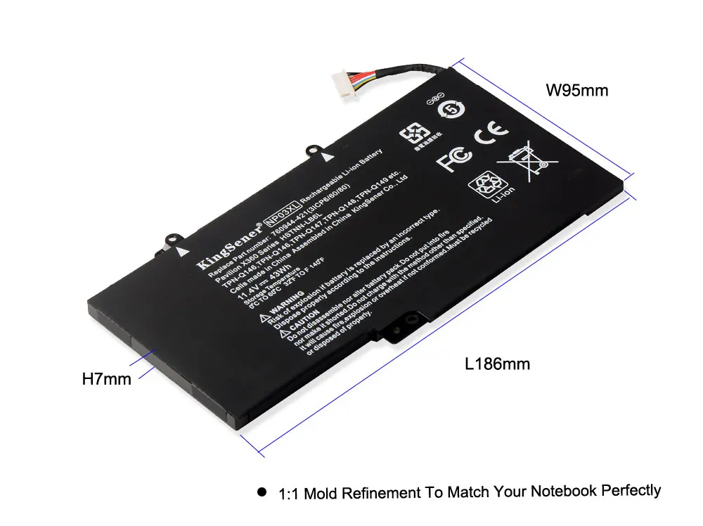 Kaufen KingSener Laptop Batterie NP03XL für HP Pavilion X360 13 A010DX TPN Q146 TPN Q147 TPN Q148 HSTNN LB6L 760944 421 15 U010DX