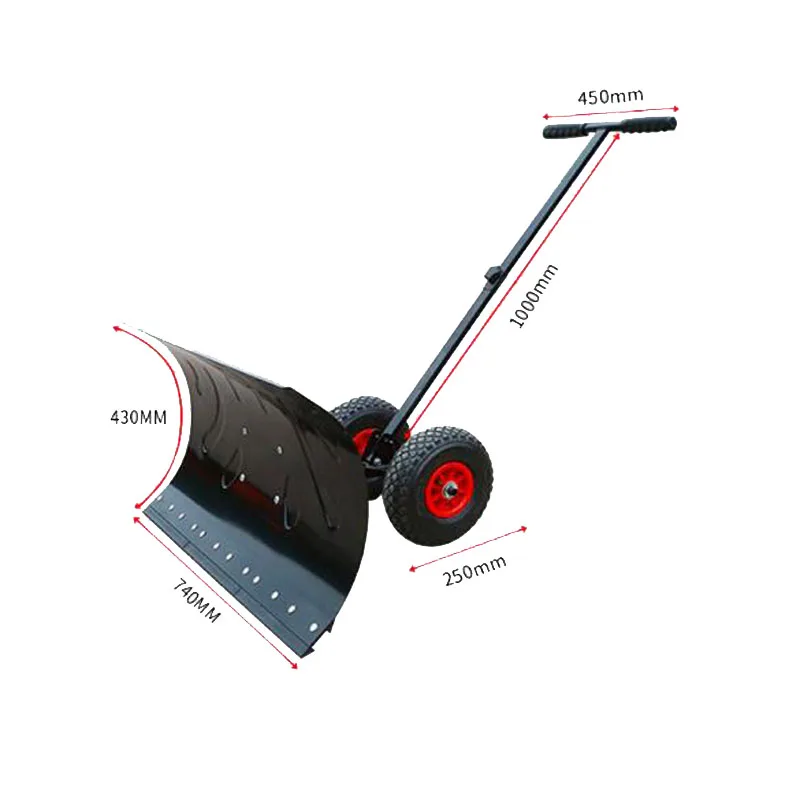 Лопата для снега, регулируемый колесный толкатель для снега, сверхмощный катающийся снегоочиститель, эффективный снегоочиститель, инструмент для удаления снега